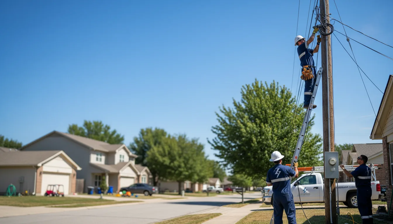 Residential electrician providing installation services in Bokchito, OK